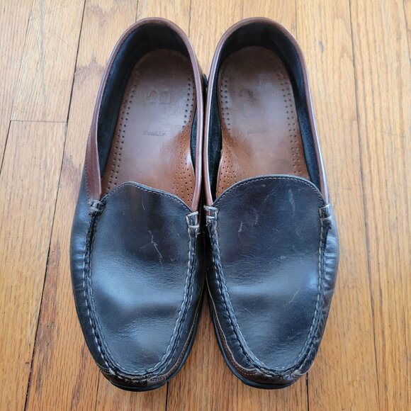 Allen Edmonds Boulder 11 3E Brown Black Leather Slip On Loafers Twee Preppy Acad main image 11